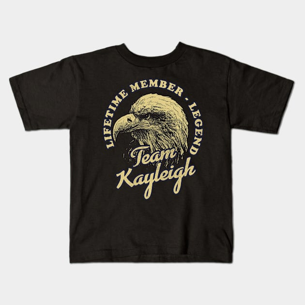 Kayleigh Name - Lifetime Member Legend - Eagle Kids T-Shirt by Stacy Peters Art